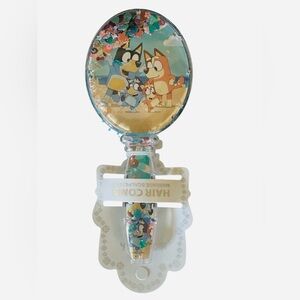 Kids Hair Brush with Blue and Silver Design